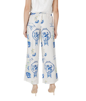 ICHI White Viscose Pant