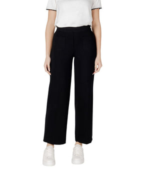 Street One Black Viscose Casual Pants