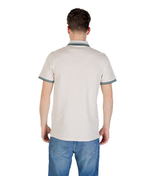 Jack Jones Beige Cotton Polo Shirt