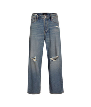 Jack Jones Blue Cotton Relaxed Fit Jeans