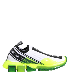 Dolce & Gabbana Black White Slip On Sorrento Sneakers Shoes