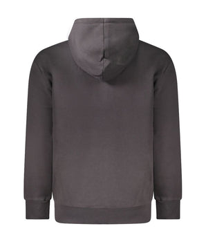 Timberland Black Cotton Men Sweater with Hood and Zip