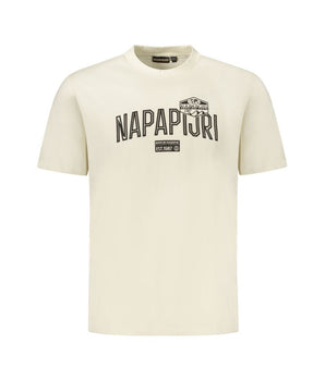 Napapijri Beige Cotton Men T-Shirt