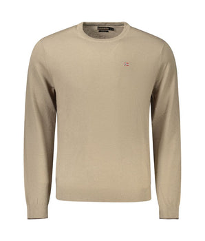 Napapijri Brown Wool Men Sweater