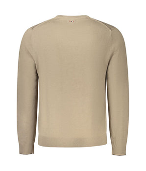 Napapijri Brown Wool Men Sweater