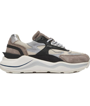 D.A.T.E Beige Leather Sneaker