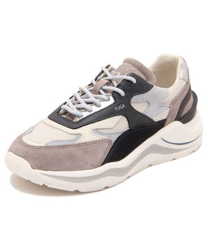 D.A.T.E Beige Leather Sneaker