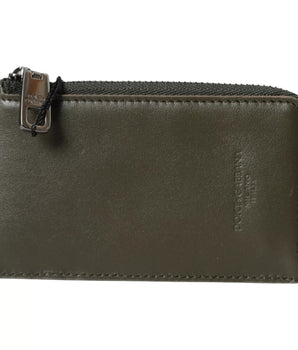 Dolce & Gabbana Multicolor Calfskin Leather Logo Card Holder Women Wallet