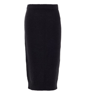 Tom Ford Black Cotton Midi Skirt