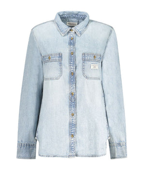 Guess Jeans Blue Cotton Shirt