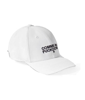 Comme Des Fuckdown White Cotton Hat