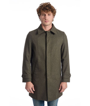 Roberto Pepe Luxury Green Wool Men Jacket
