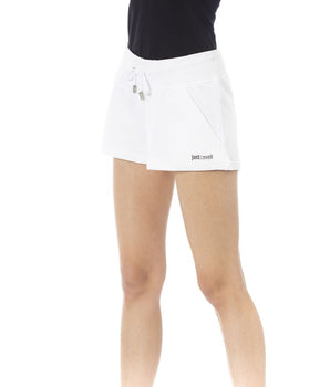 Just Cavalli White Cotton Women's Sweat Shorts