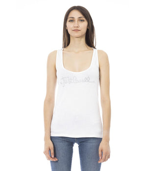 Just Cavalli White Viscose Tank Top
