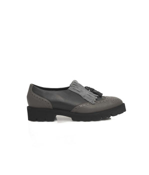 Cerruti 1881 Gray Cowhide Women Loafer