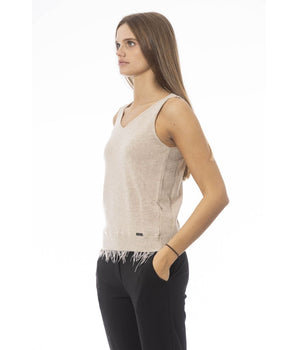 Baldinini Trend Beige Wool Women Top