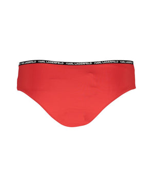 Karl Lagerfeld Red Elastane Swimwear