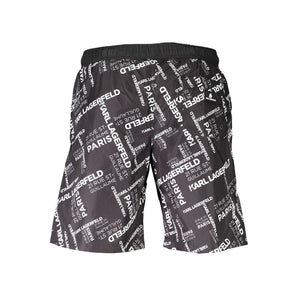 Karl Lagerfeld Black Polyester Swimwear