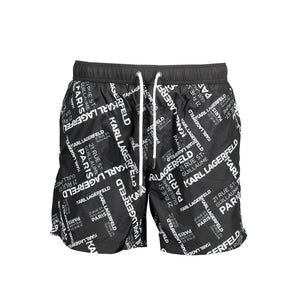 Karl Lagerfeld Black Polyester Swimwear