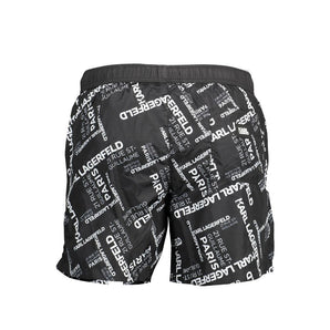 Karl Lagerfeld Black Polyester Swimwear