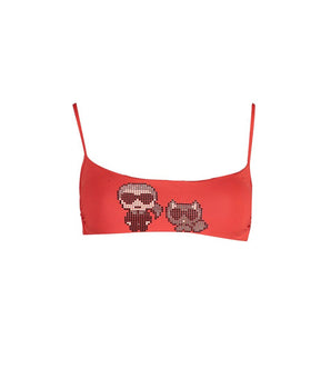 Karl Lagerfeld Red Elastane Swimwear