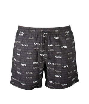 Karl Lagerfeld Black Polyester Swimwear