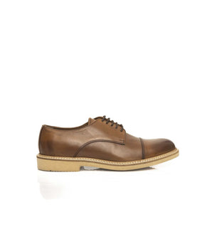 Cerruti 1881 Brown Calfskin Men Derby Shoe