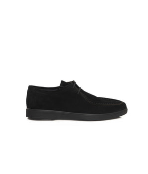 Cerruti 1881 Black Cowhide Men Derby Shoe