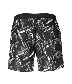 Karl Lagerfeld Black Polyester Swimwear