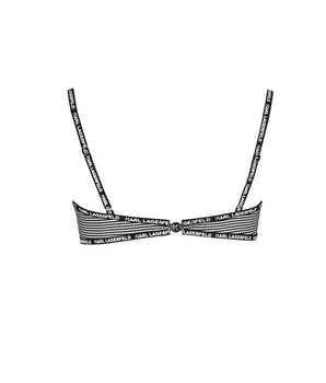 Karl Lagerfeld Black Elastane Swimwear