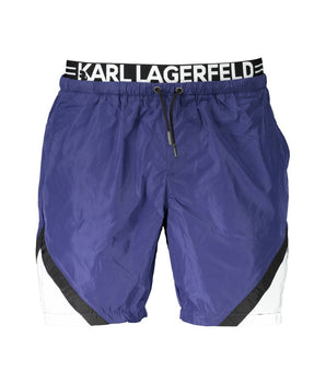 Karl Lagerfeld Blue Polyester Swimwear