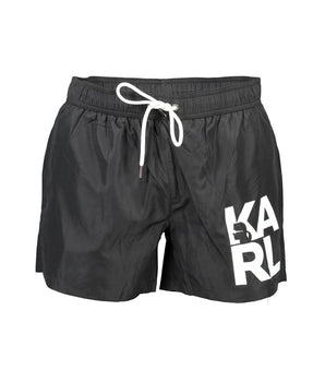 Karl Lagerfeld Black Polyester Swimwear