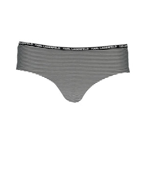 Karl Lagerfeld Black Elastane Swimwear
