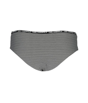 Karl Lagerfeld Black Elastane Swimwear