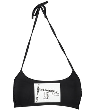 Karl Lagerfeld Black Elastane Swimwear