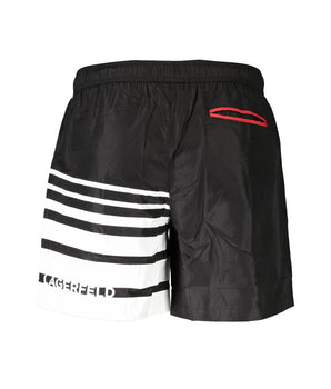Karl Lagerfeld Black Polyester Swimwear