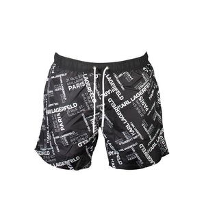 Karl Lagerfeld Black Polyester Swimwear