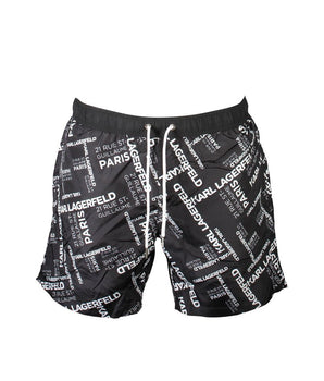Karl Lagerfeld Black Polyester Swimwear