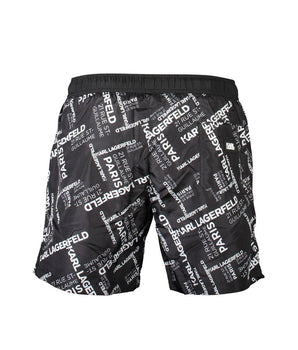 Karl Lagerfeld Black Polyester Swimwear
