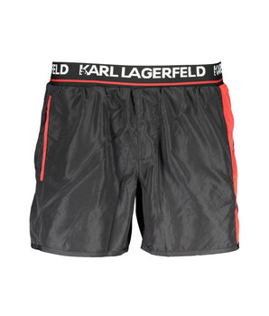 Karl Lagerfeld Black Polyester Swimwear