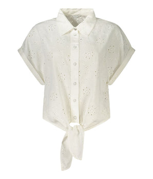 Guess Jeans White Lyocell Shirt