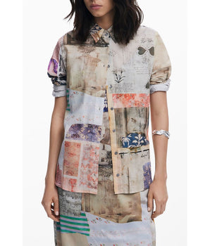 Desigual Beige Cotton Shirt