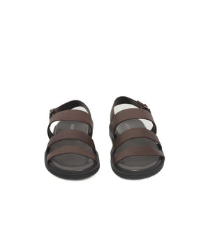 Cerruti 1881 Brown Cowhide Men Sandal
