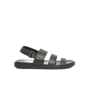 Cerruti 1881 Black Cowhide Men Sandal