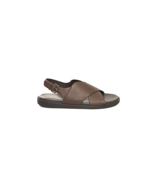 Cerruti 1881 Brown Cowhide Men Sandal