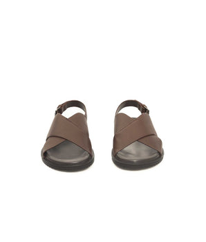Cerruti 1881 Brown Cowhide Men Sandal