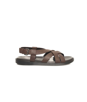 Cerruti 1881 Brown Cowhide Men Sandal