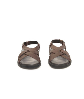 Cerruti 1881 Brown Cowhide Men Sandal
