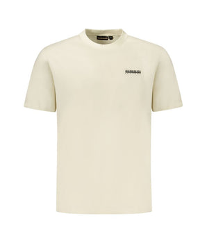 Napapijri Beige Cotton Men T-Shirt