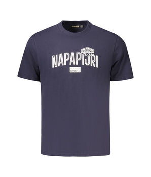Napapijri Blue Cotton Men T-Shirt